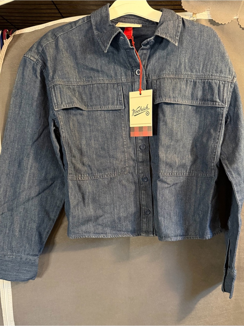 Woolrich Indigo Denim Button-Front Women's Jacket